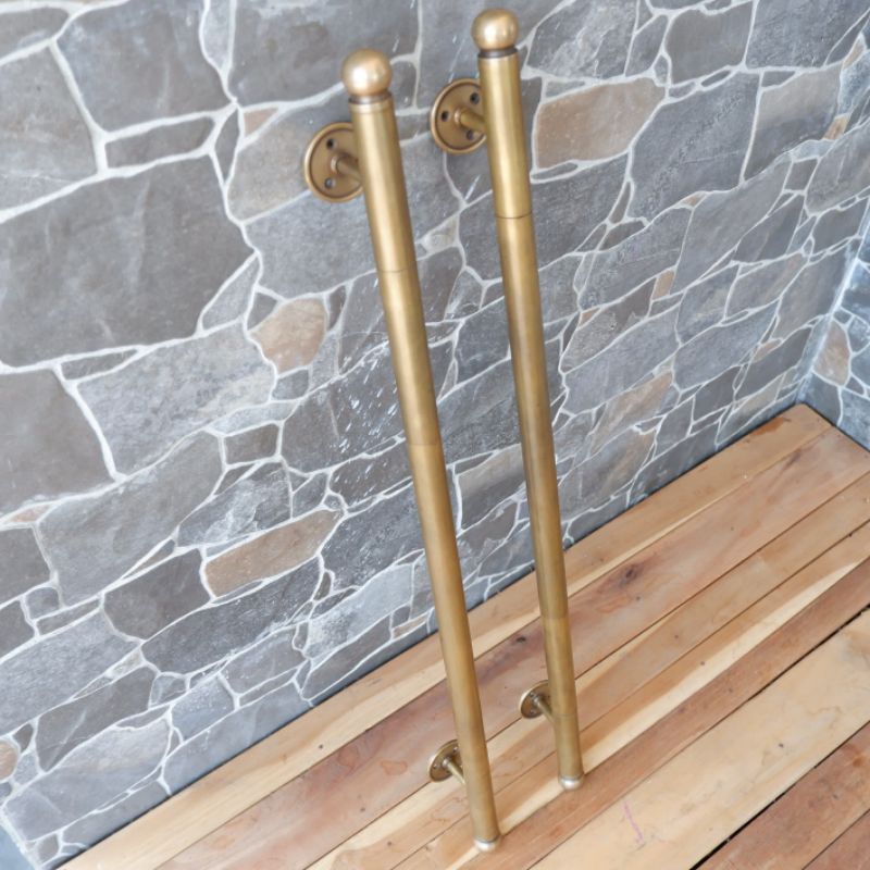 Handle Pintu Rumah Minimalis Kuningan Antik 100cm