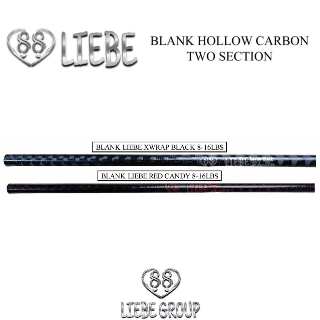 Liebe Blank liebe joran hollow scorpion/shaula/lesath 6-14lbs two piece hitam glossy/maroon/xwrap/xl