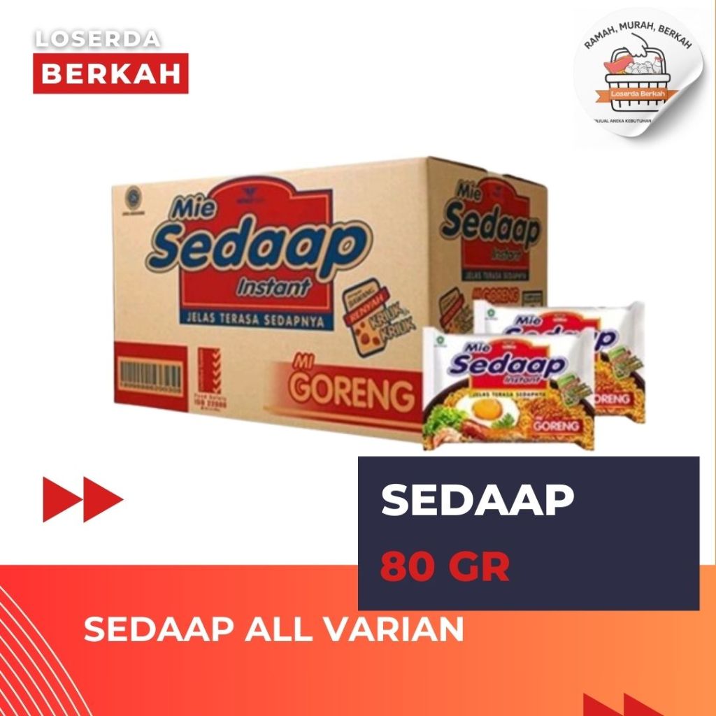 

1 Dus - Mie Sedaap / Sedap All Varian 80 Gram | 1 Dus isi 40 Pcs Goreng