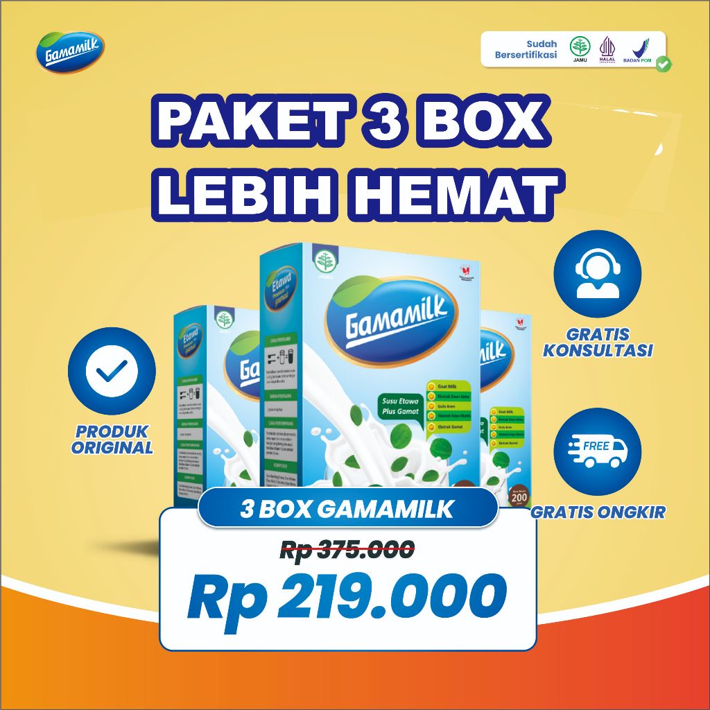 

DA GAMAMILK 4 BOX - SUSU ETAWA Dengan Ekstrak Gamat dan Ekstrak Daun Kelor