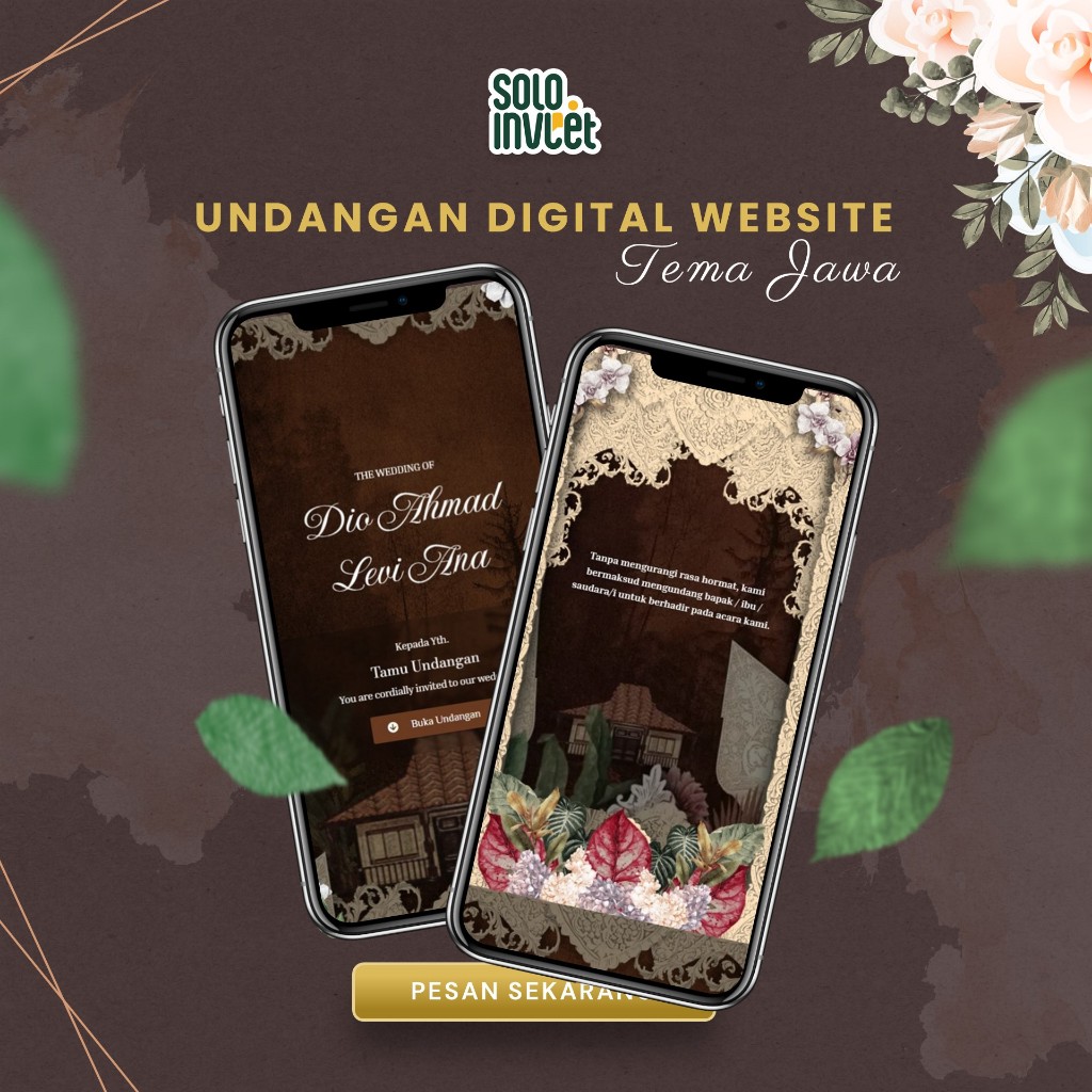Undangan Digital Pernikahan Website Online Jawa Premium | Undangan Web Nikah Jawa