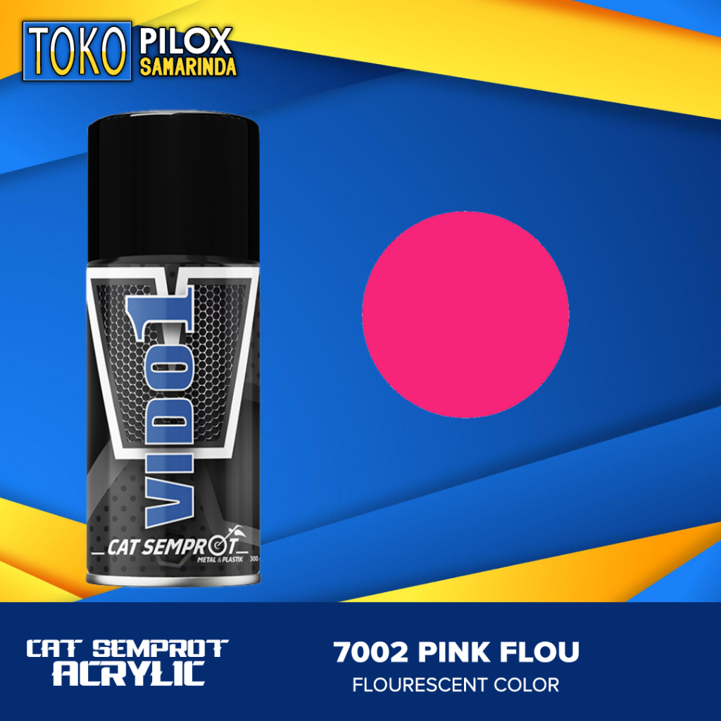 Pilok Pylox Cat Semprot Vido1 Flourescent Stabilo Merah Muda Pink 7002