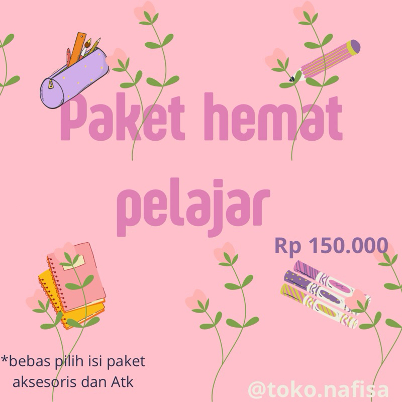 

KAYNUNA Paket Hemat Pelajar 150k Aksesoris dan Alat Tulis