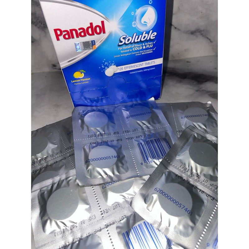 Panadol Soluble Malaysia Original ( per strip 4 tablet )