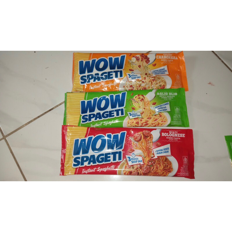 

WOW SPAGETI INSTAN BOLOGNES CARBONARA AGLIO OLIO BUNDLE 4PCS
