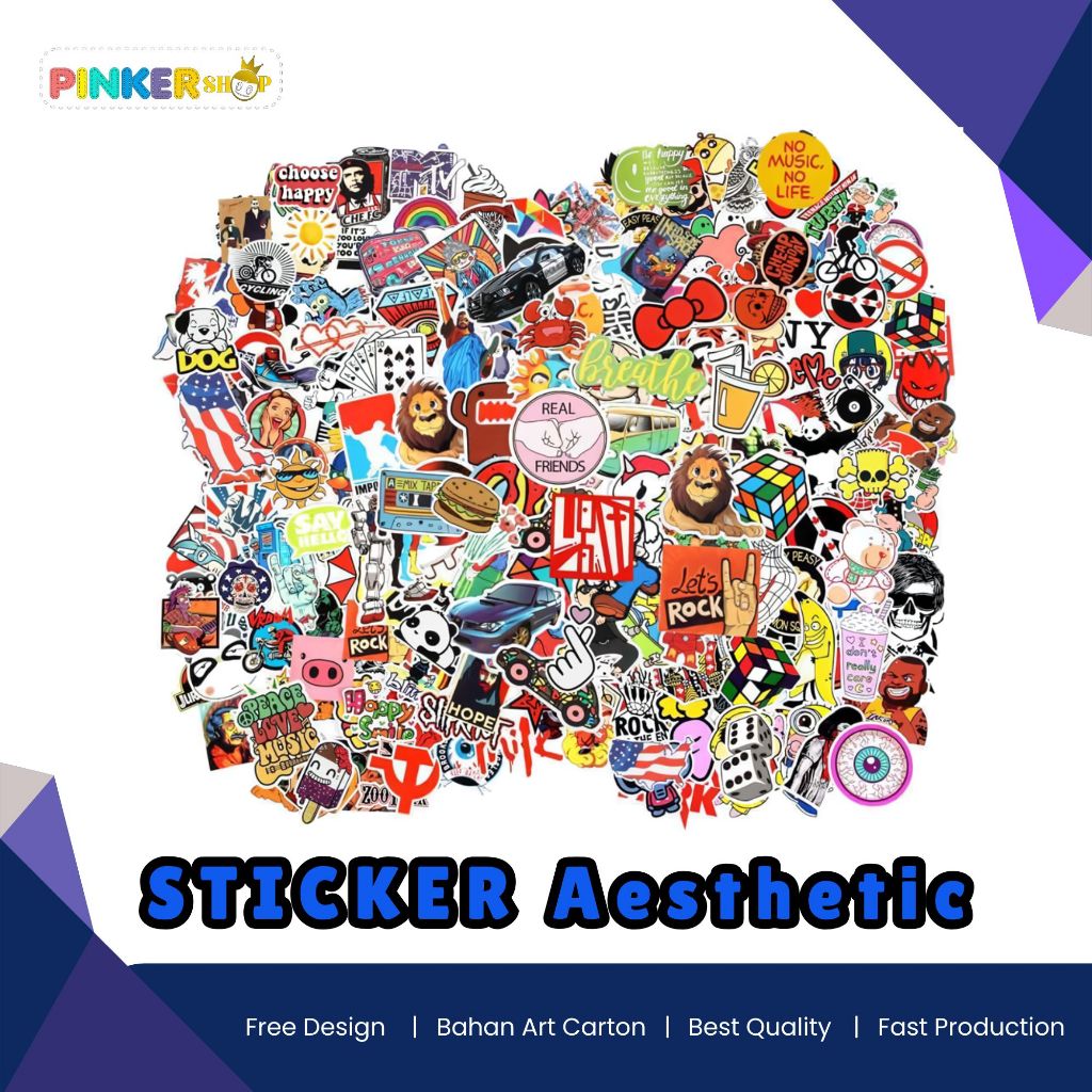 

STIKER AESTHETIC | Sticker Chromo Vinyl Laptop Waterproof DIY HP Ipad Tablet Motor Helm Mobil - PINKERSHOP PRINTING