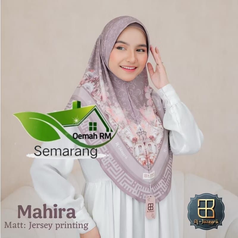 TERBARU Hijab Bergo Motif Jilbab Instan Motif Sublim MAHIRA Jersey  Original by Al Jazeera
