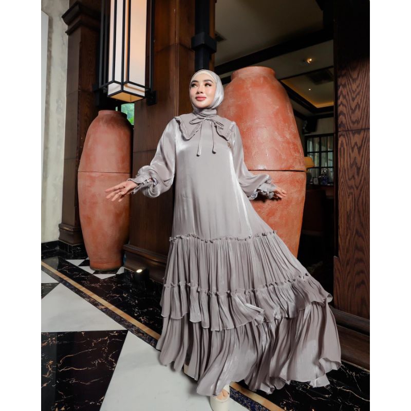 gamis shimer brand by Shellasaukia ori set hijab