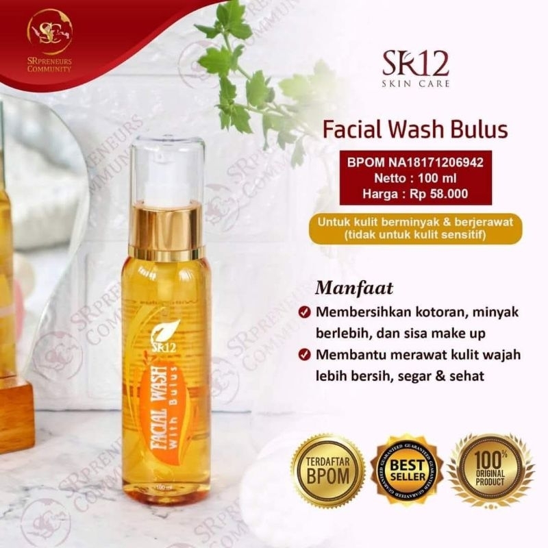 Minyak Bulus SR12 ~Facial Wash Bulus SR12~ Pembersih Sisa Make Up