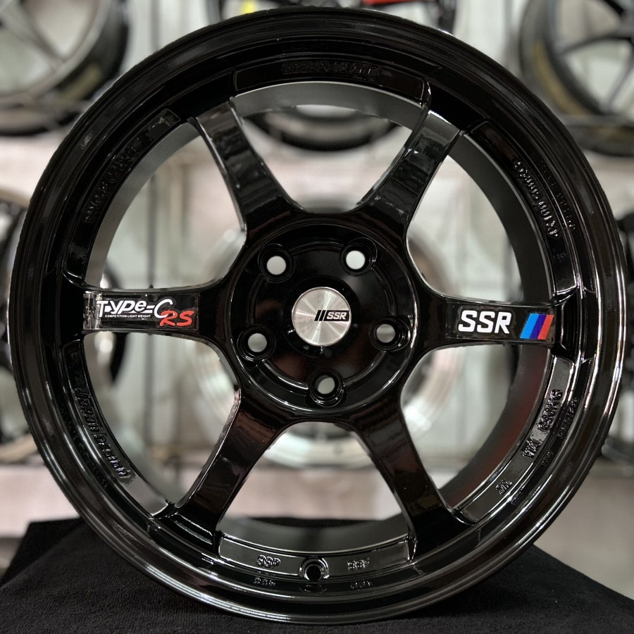 VELG SSR TYPE C RING 17 LEBAR 8 PCD 5X114.3 ET 40 WARNA GLOSS BLACK