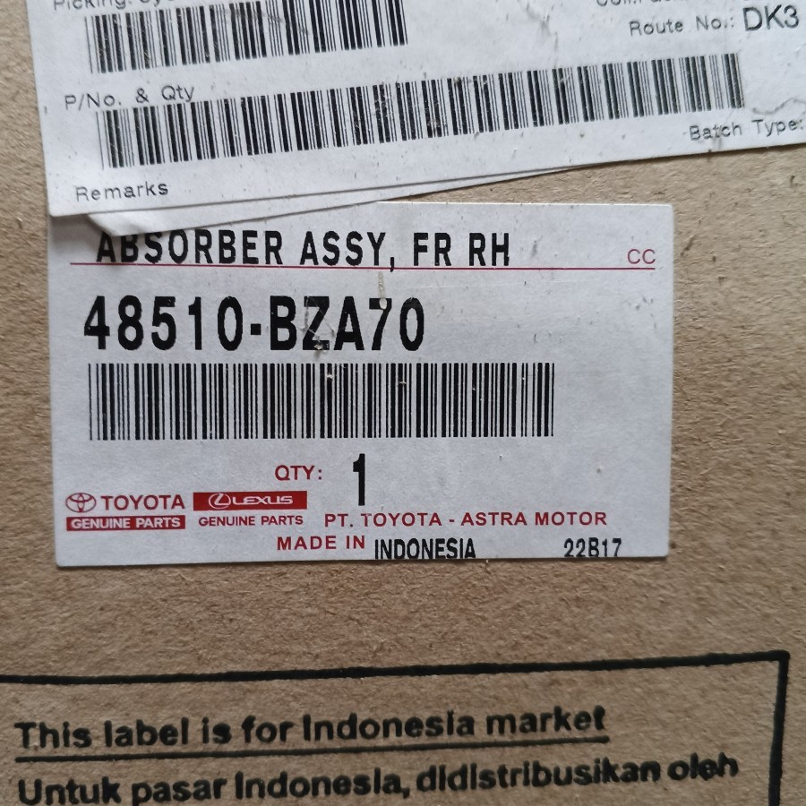 Shock FR RH Grand New Veloz 2015 ABS 48510-BZA70