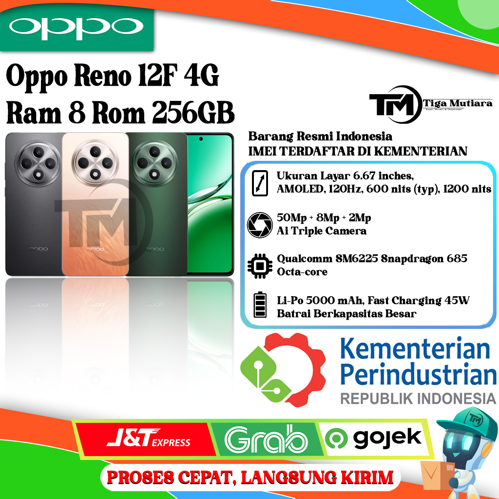Reno 12F 4G | 5G Ram 8/256GB | Ram 12/256GB |Ram 12/512GB
