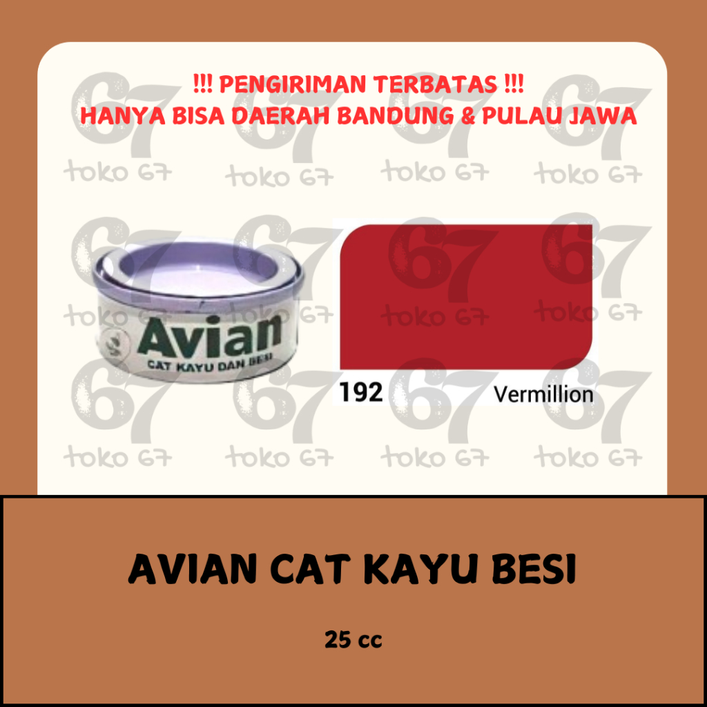 

AVIAN CAT MINYAK KAYU BESI 192 VERMILLION 25CC