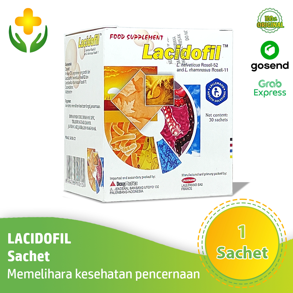 Lacidofil 1 Sachet Suplemen Probiotik Anak Dewasa Diare Sembelit