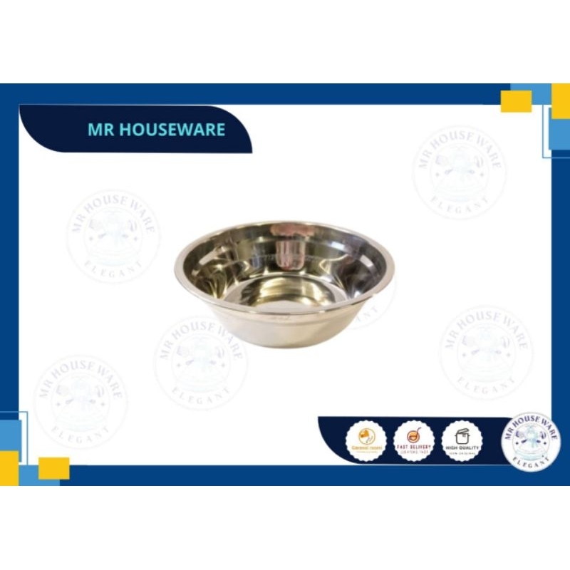 mangkuk/mangkok bulat lebar stainless steel