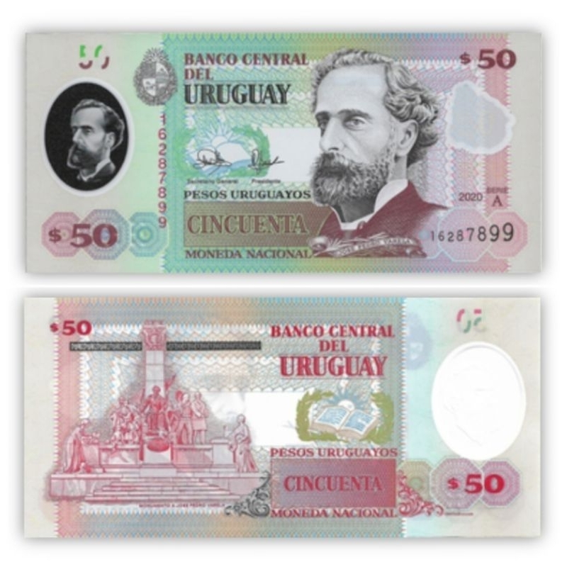 URUGUAY 50 DOLLAR POLYMER UANG ASING