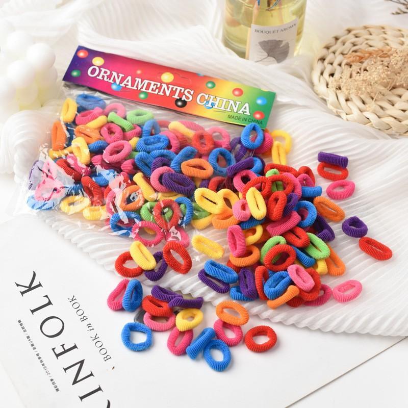 Isi -+30pcs Pouch Ikat Rambut Donat Anak Mini Korea Kunciran Anak Scrunchies