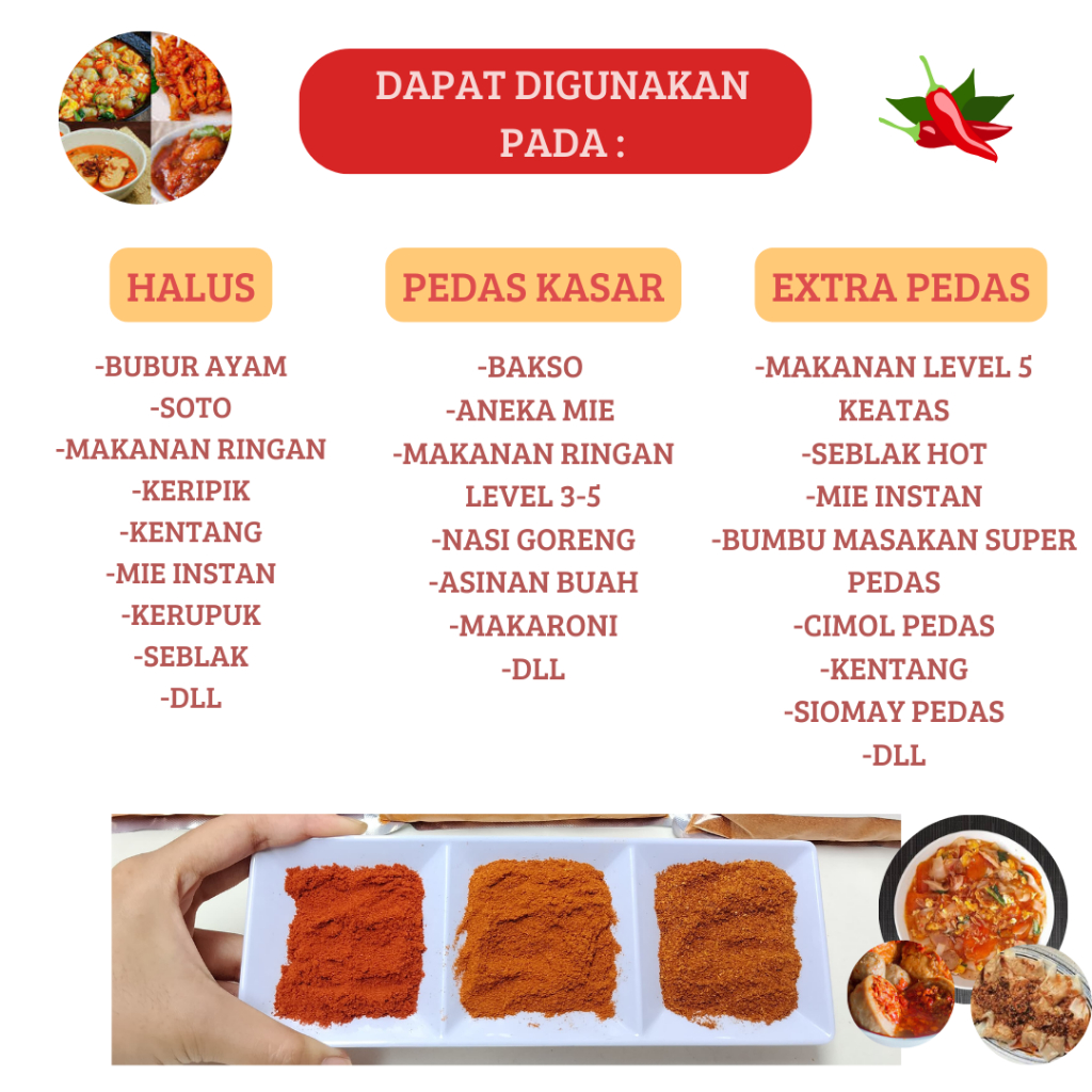 

RB BUBUK CABE PEDAS HALUS - 1KG HOT CHILI POWDER PREMIUM