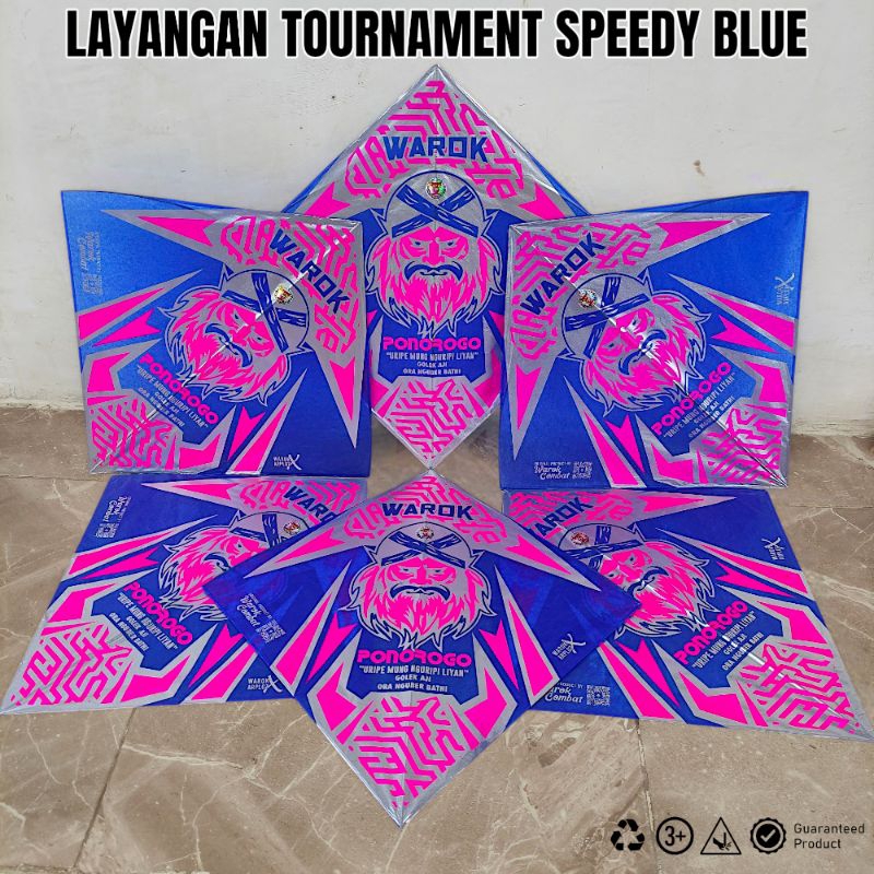 10Pcs Layangan Sukhoi Superjet Tournament Warok Combat Speedy Blue ( Edisi Tournament)