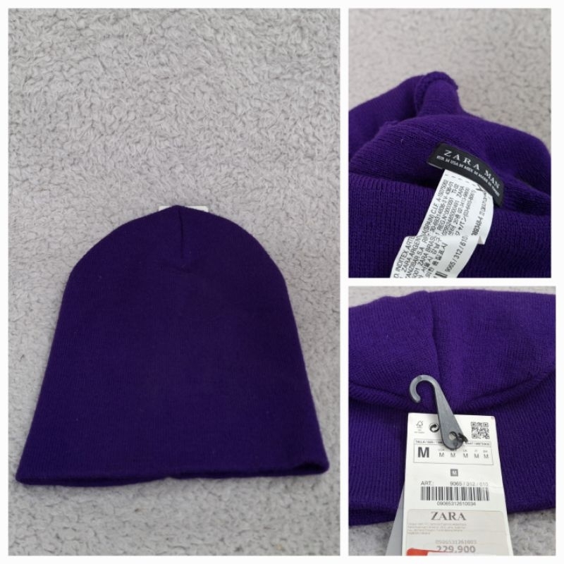 ZARA TOPI KUPLUK UNGU BARU ASLI ORIGINAL