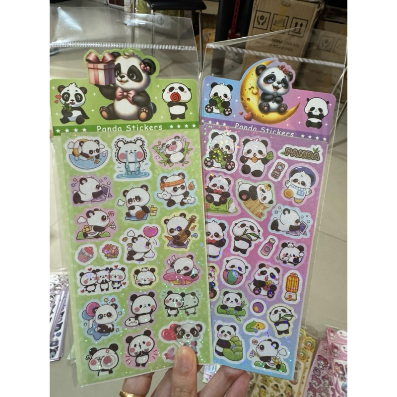 

stiker sticker mainan anak tempelan karakter lucu panda