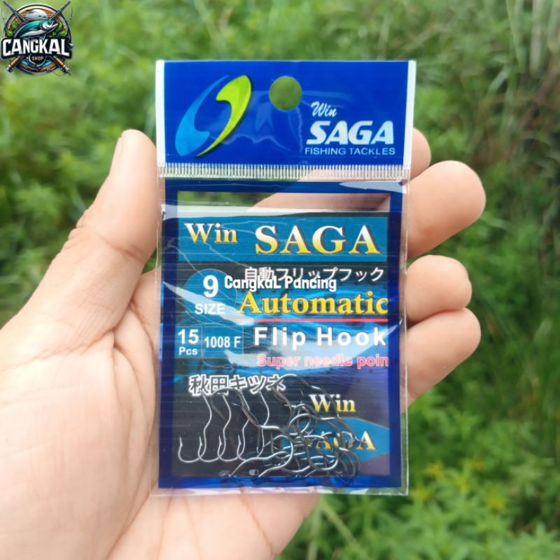 Kail otomatis flip / anti mocel win saga ( 1 bungkus isi 15 kail )