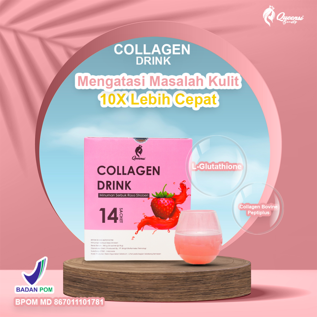 QUEENSI COLLAGEN Pemutih&Pencerah kulit