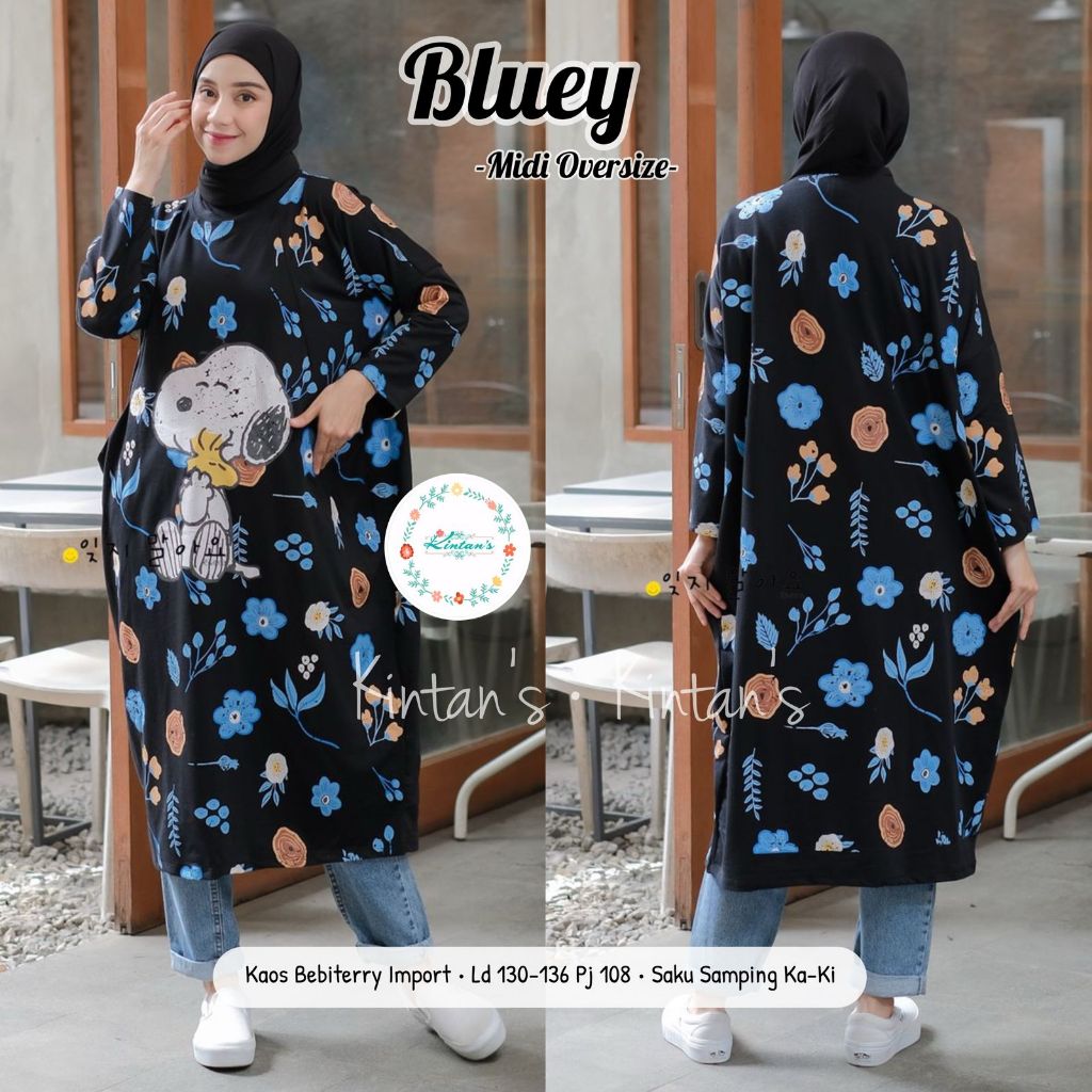 MIDI DRESS WANITA LENGAN PANJANG JUMBO SIZE XXXL PAKAIAN WANITA BAJU DRESS