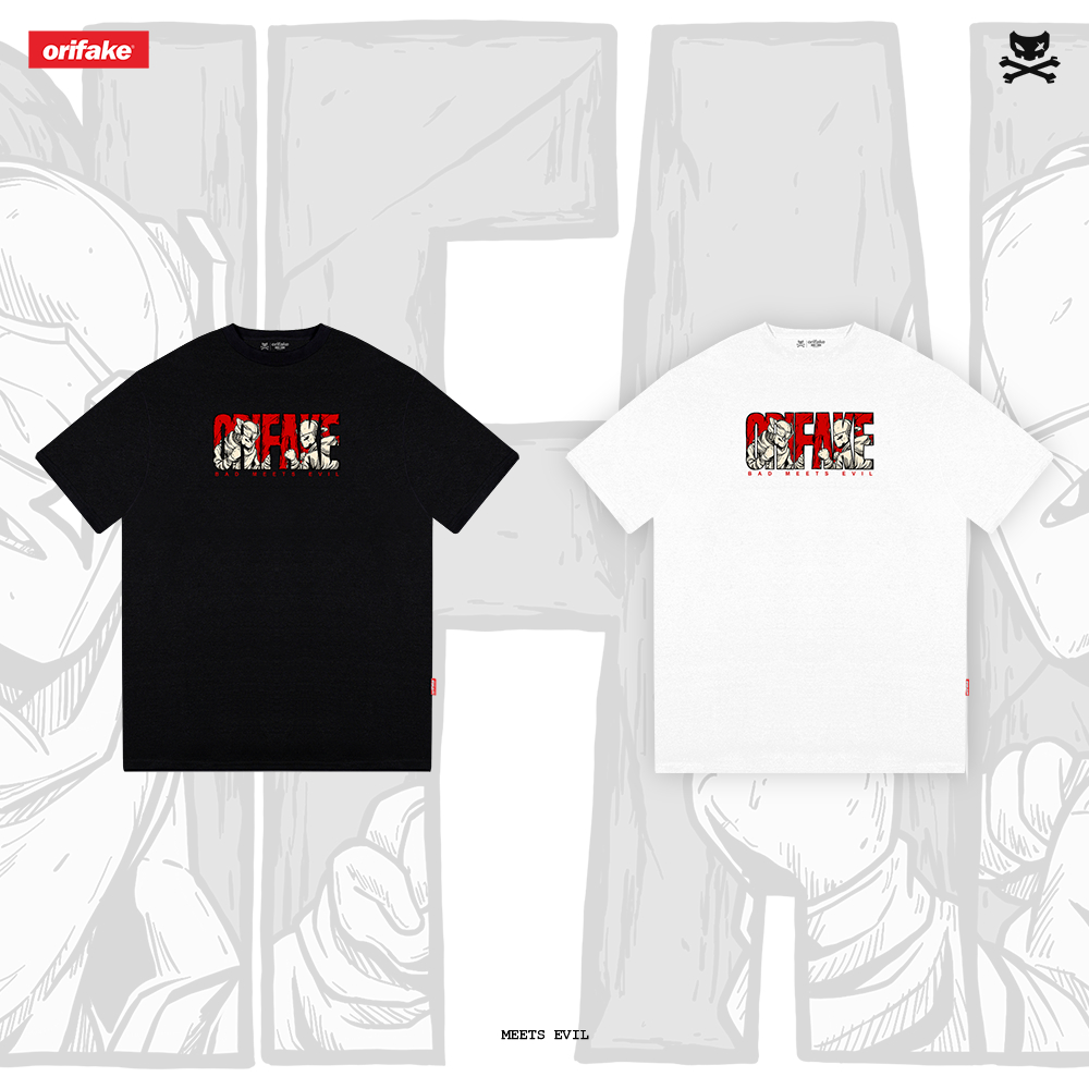 [COD] Orifake - T-shirt Meets Evil 200gsm Kaos Pria Original
