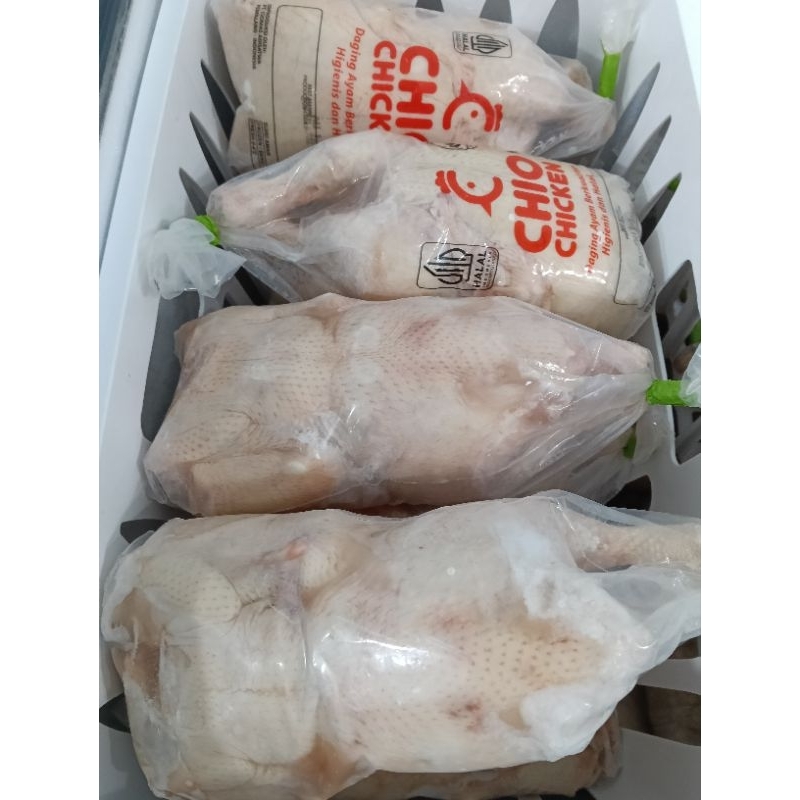 

Ayam Karkas Frozen Chio Ukuran 0.8 - 0.9 & 1.3 - 1.4 kg /Ayam Karkas / Ayam Potong / Ayam Chio / Ayam Utuh