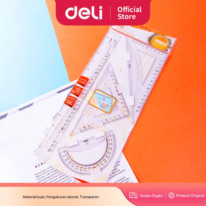 

Deli Set Penggaris / Ruler Set 4 PCS EG00512