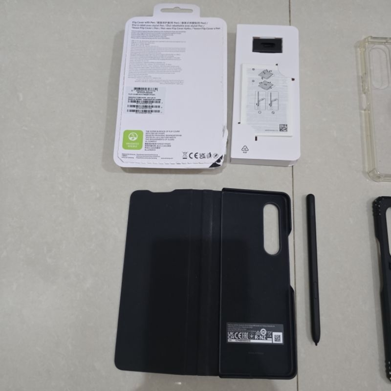Samsung Fold3 Fold 3 5G Flip Cover Original Samsung Case Casing Camera Tempered glass screen protect