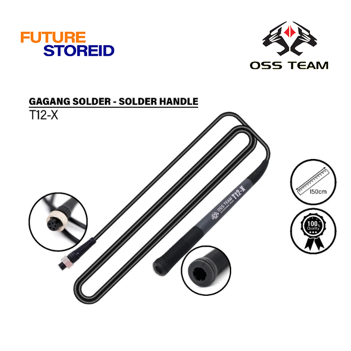 Gagang solder OSS TEAM T12-X Solder handle station pemanas patri pegangan solder (Tanpa mata solder)