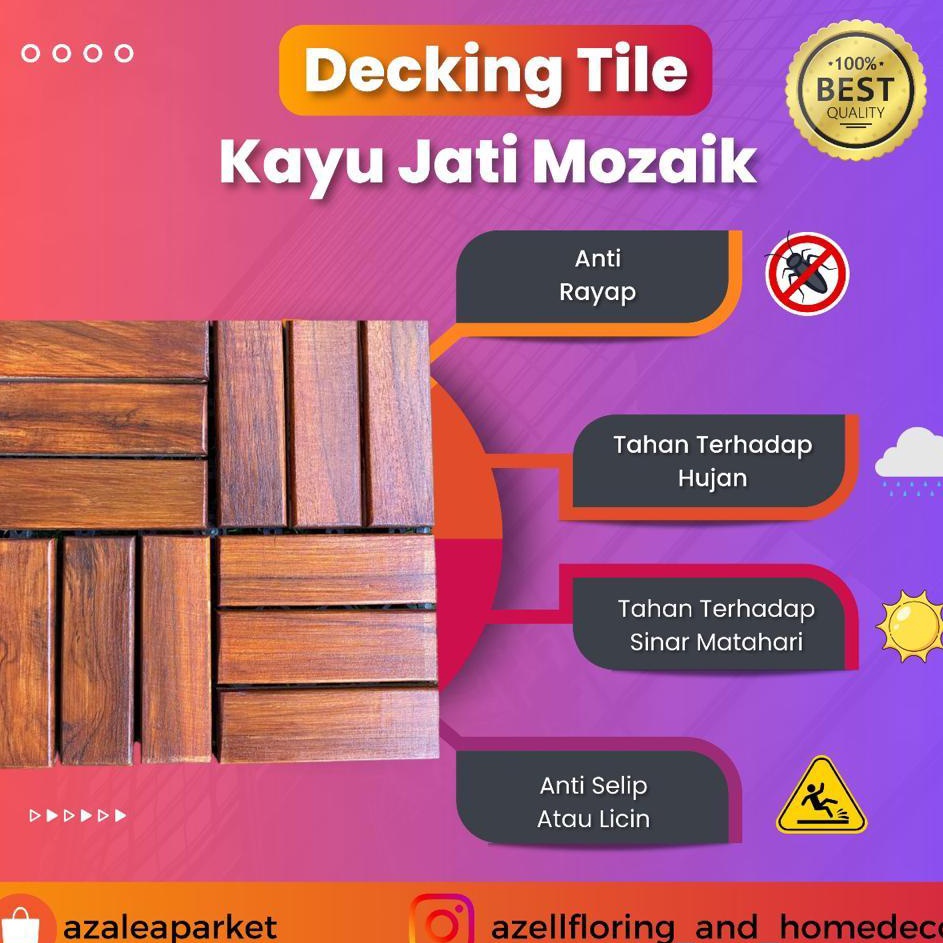Diskon Decking Tile kayu jati  Ubin Kayu jati  lantai kayu jati  lantai kayu outdoor
