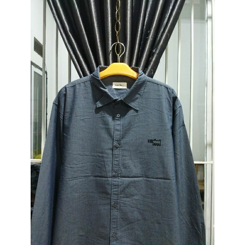 kemeja Keith haring lengan panjang pria XXL