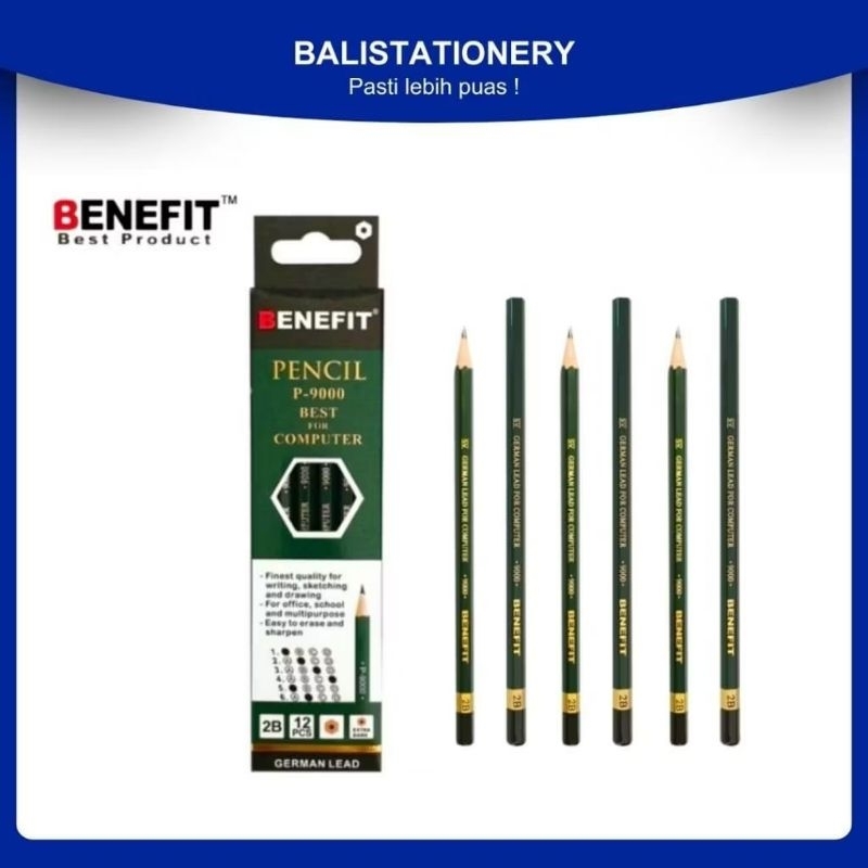 

1 pack isi 12 pcs PENSIL BENEFIT P-9000 best for computer