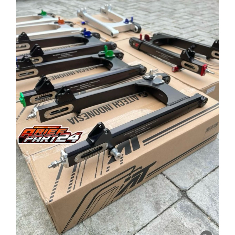 SWING ARM AITECH FIZ R F1ZR AREM FORCE ONE  STD AITECH HITAM SILVER LENGAN AYUN YAMAHA LONG FIZR JUP