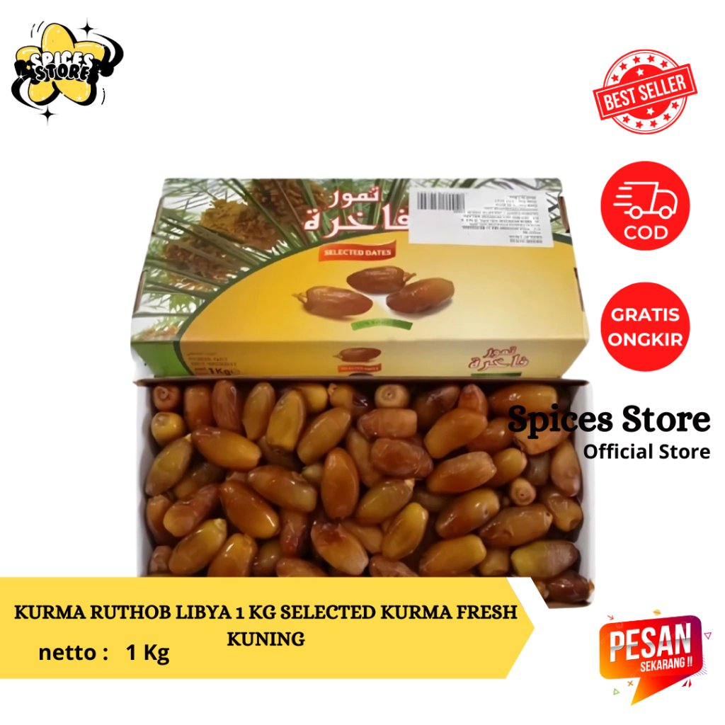 

Buah Kurma Ruthob Libya 1 kg Selected Kurma Fresh Kuning - Spices Store - Kurma Murah Daging Tebal Nikmat Premium