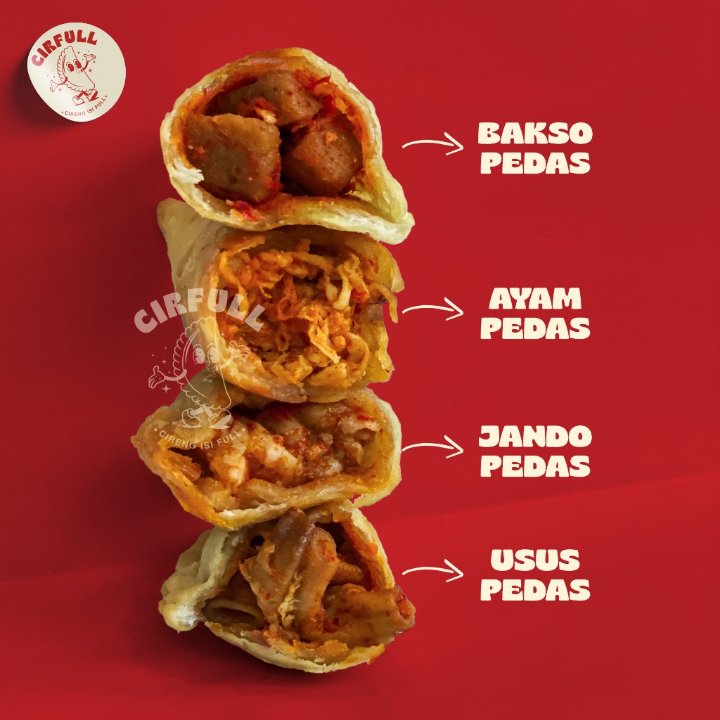 

Cireng Isi Pedas Jando, Ayam, Usus, Bakso Premium by Cirfull (4 pcs)