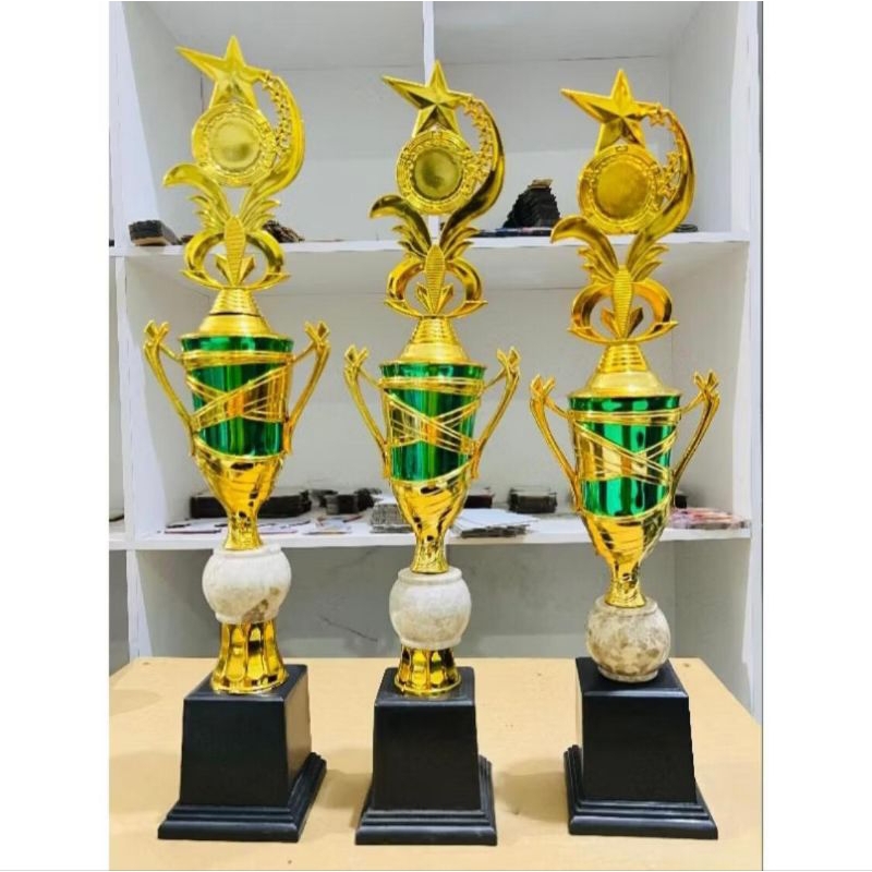PIALA 1 SET PIALA JUARA 1,2,3 PIALA JUARA LOMBA PIALA TELUR MARMER CUP BESAR PIALA TINGGI 55-63CM