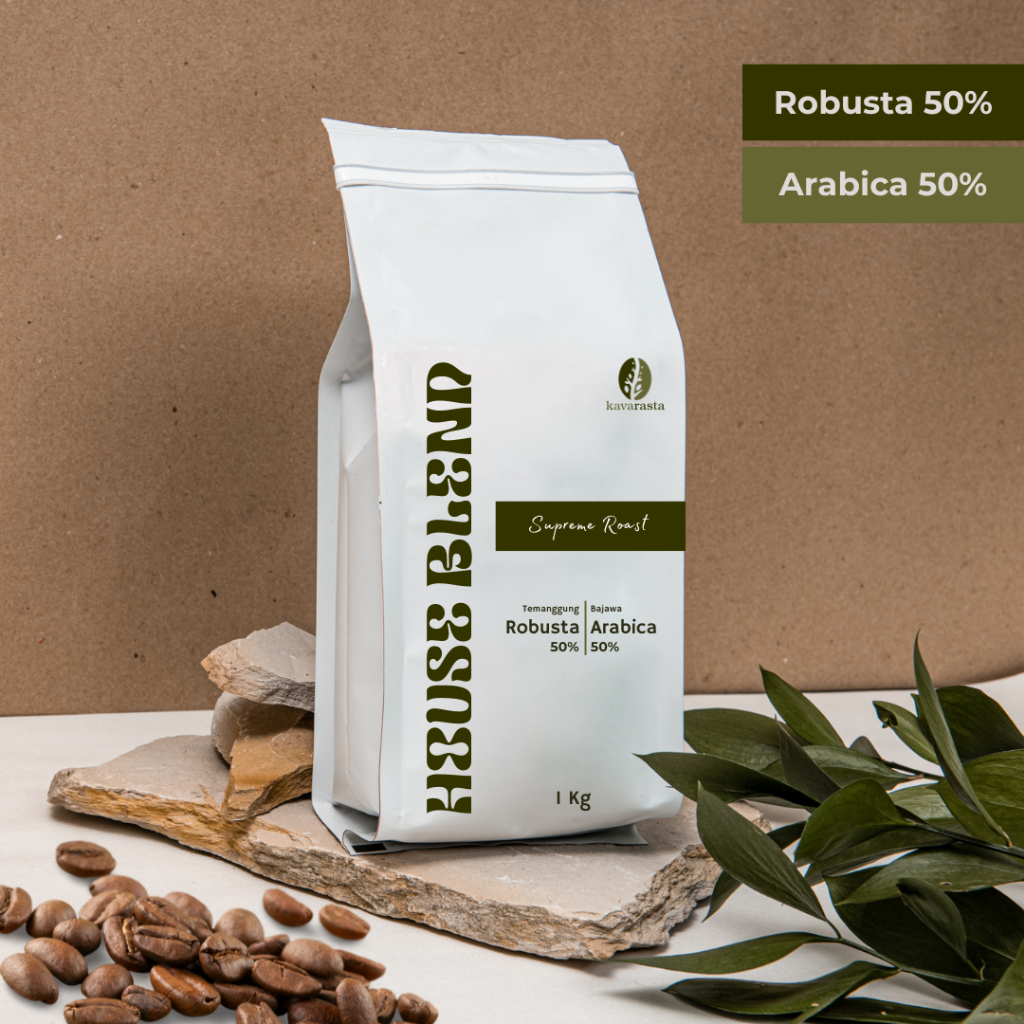 

Kavarasta House Blend 1 Kg 50% Arabica Bajawa 50% Robusta Temanggung