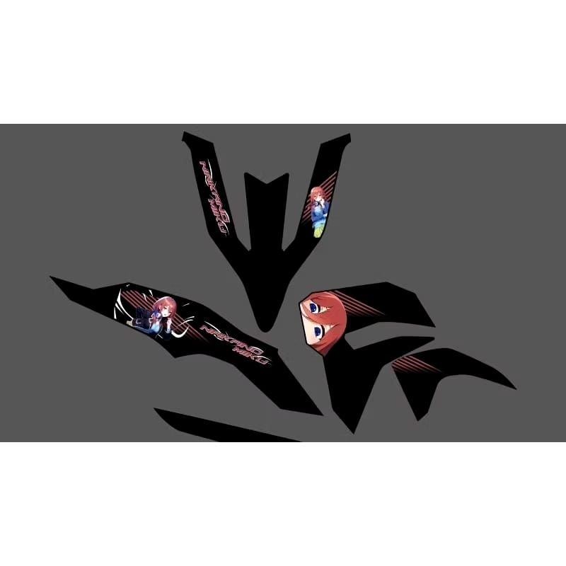 STRIPING STICKER TRANSPARAN HONDA VARIO NEW 2023 CUSTIOM ANIME MIKU NAKANO