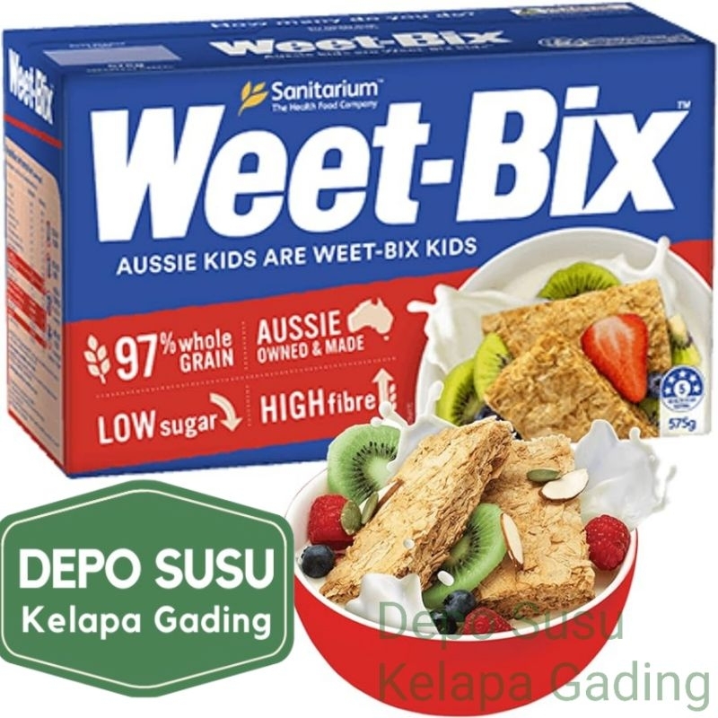 

Weet-Bix Wholegrain Wheat Cereal 375g / 750g | 97% Whole Grain Low Sugar High Fibre Aussie Owned & Made | Sereal Sarapan Sehat Gandum Utuh 375gr 750gr 375 750 g gr Weetbix Weet Bix Breakfast Sanitarium 5 Star Health Star Rating Fiber Oat Snack Bar