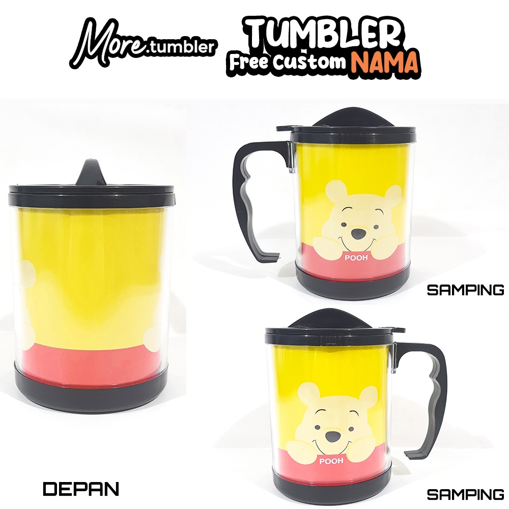 Tumbler MUG POOH / mug cangkir gelas POOH / Merchandise / souvernir / kado / type M