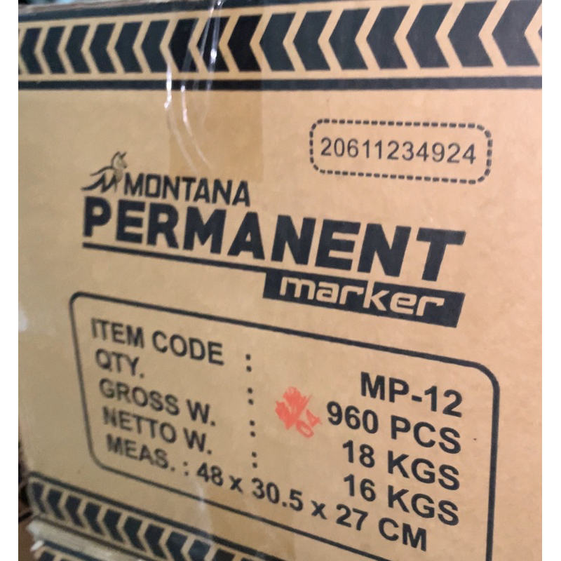 

1 karton spidol hitam permanent mp12 montana & esco paket usaha harga grosir murah meriah