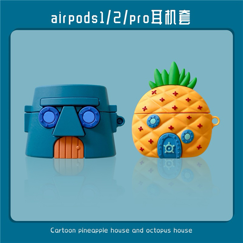 Case airpods spongebob squidward house gen 1 2 3 pro 1 2 premium