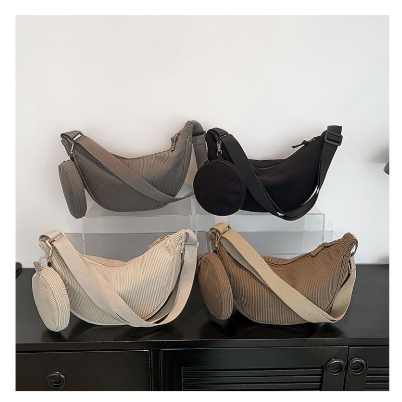 [ WAIST BAG CORDUROY ] tas slempang ala unqlo tas waistbag cewek dan cowok koleksi tas slempang cord