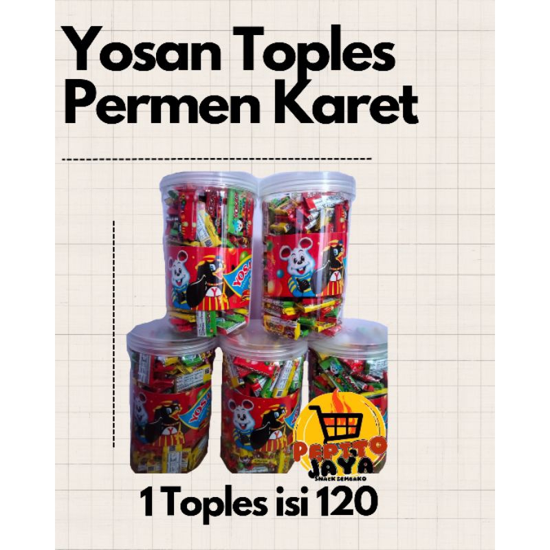

Permen Karet Toples 120 pcs / Yosan Jumbo Permen Karet