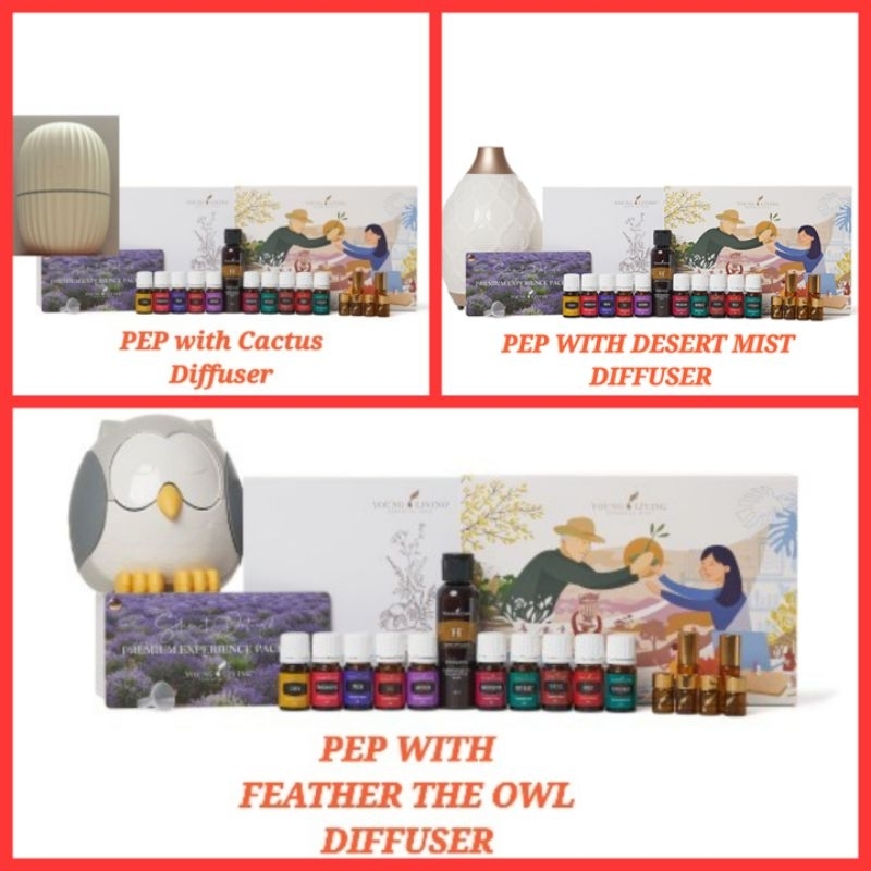 YOUNG LIVING PREMIUM EXPERIENCE PACKACGE  STATER KIT YOUNG LIVING ( 1 box oil segel + 1 diffuser ) s