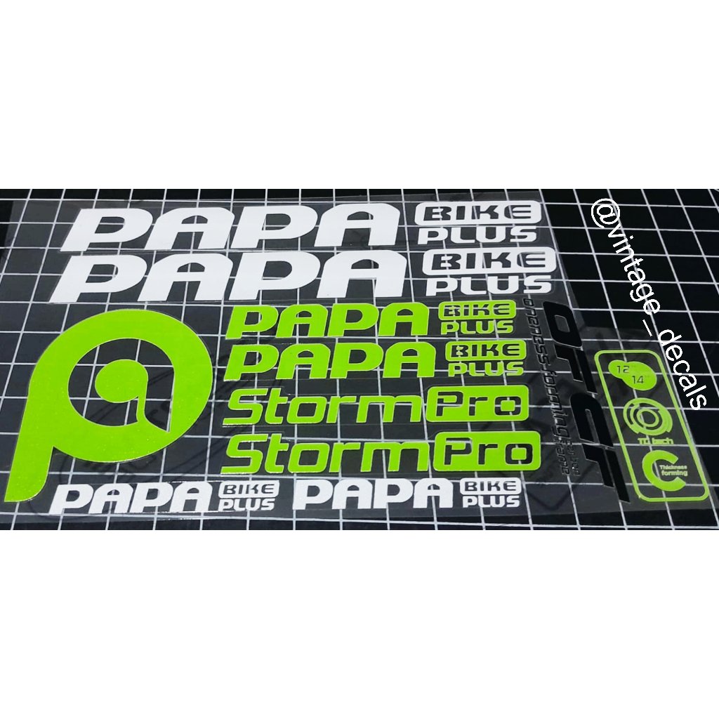 ticker decals sepeda balance push bike PAPA BIKE PLUS flash runner storm pro FTL